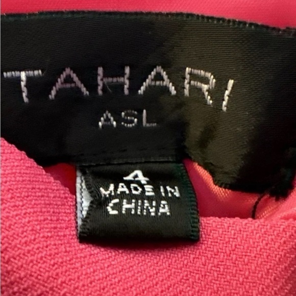 Tahari NWT ASL Solid Pencil Skirt Women's Hot Pink NEW Slit - Picture 3 of 8